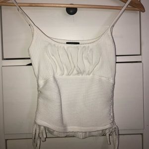 White fox crop top